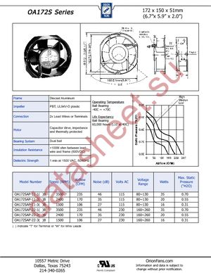 OA172SAP-22-1WB datasheet  